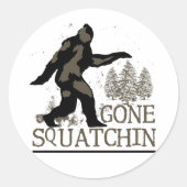 Sticker rond classique de Squatchin (Devant)