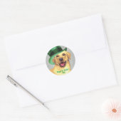 Sticker rond classique de St. Patrick's Day Yellow (Enveloppe)