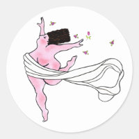 Sticker rond classique "déesse domestique"