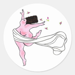 Sticker rond classique "déesse domestique"