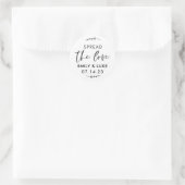 Sticker Rond Classique Diffuser l'amour mariage Faveur (Sac)