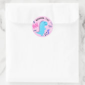 Sticker rond classique Dinosaur (Sac)