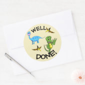 Sticker rond classique Dinosaures (Enveloppe)