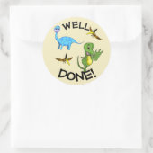 Sticker rond classique Dinosaures (Sac)