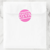 STICKER ROND CLASSIQUE "DIVA" (Sac)