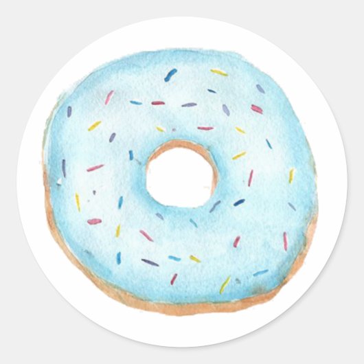 Sticker rond classique Donut (Devant)