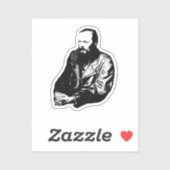 Sticker rond classique Dostoyevsky (Feuille)