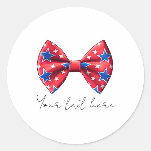 Sticker rond classique du 4 juillet (Devant)