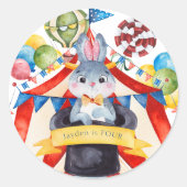 Sticker rond classique du Carnaval de cirque (Devant)