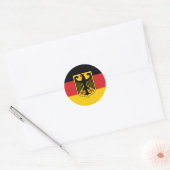 Sticker rond classique du drapeau allemand (Enveloppe)