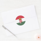 Sticker rond classique du drapeau hongrois (Enveloppe)