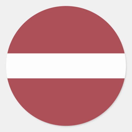 Sticker rond classique du drapeau letton (Devant)