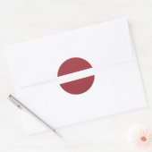 Sticker rond classique du drapeau letton (Enveloppe)