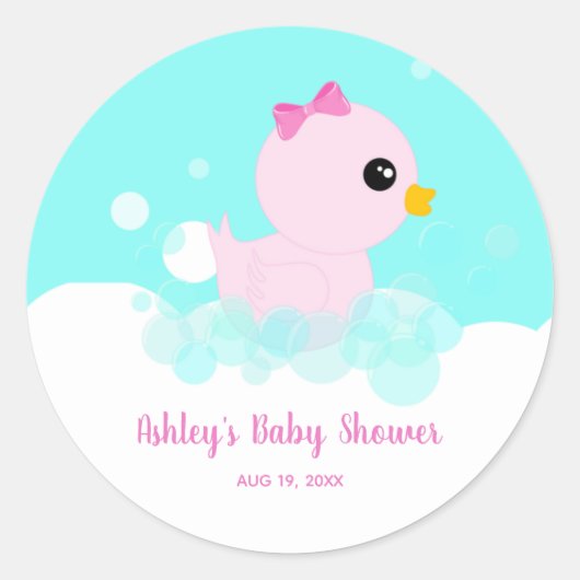 Sticker rond classique en caoutchouc Ducky Baby Gi (Devant)