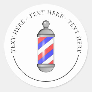Sticker rond classique en forme de poteau
