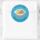 Sticker rond classique en pomme de terre purée (Sac)
