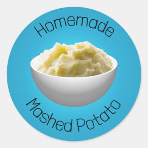 Sticker rond classique en pomme de terre purée