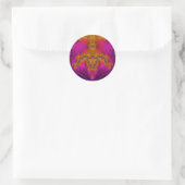 Sticker rond classique en rose jaune~ (Sac)