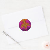 Sticker rond classique en rose jaune~ (Enveloppe)
