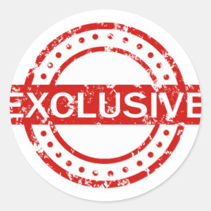 Sticker Rond Classique Exclusif, Matte