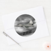 Sticker rond classique F-22 RAPTOR (Enveloppe)