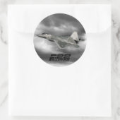 Sticker rond classique F-22 RAPTOR (Sac)