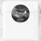 Sticker rond classique F-22 RAPTOR (Sac)