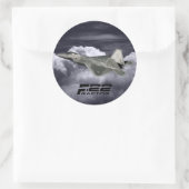 Sticker rond classique F-22 RAPTOR (Sac)