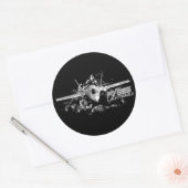 Sticker rond classique F-35 Lightning II (Enveloppe)