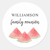 Sticker rond classique famille de Watermelon Reuni (Devant)