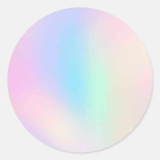 Sticker Rond Classique Faux Holo coloré (Devant)