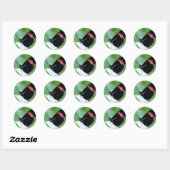Sticker rond classique/fermeture postale (Feuille)
