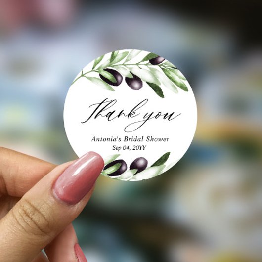 Sticker rond classique Fête des mariées à branches