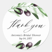 Sticker rond classique Fête des mariées à branches (Devant)