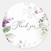 Sticker rond classique Fête des mariées lavande (Devant)