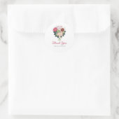 Sticker rond classique floral Bouquet (Sac)