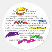 Sticker rond classique Glimmer Vision Collection (Devant)