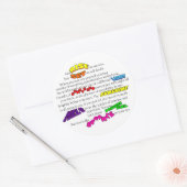Sticker rond classique Glimmer Vision Collection (Enveloppe)