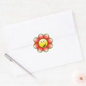 Sticker rond classique heureux (Enveloppe)