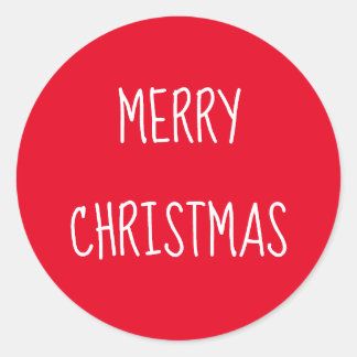 Sticker rond classique Joyeux Noël