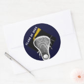 Sticker rond classique Lacrosse Seniors (Enveloppe)
