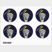 Sticker rond classique Lacrosse Seniors (Feuille)