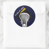 Sticker rond classique Lacrosse Seniors (Sac)