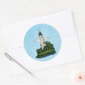 Sticker rond classique Lighthouse (Enveloppe)