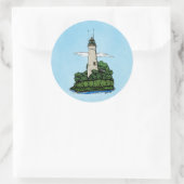 Sticker rond classique Lighthouse (Sac)