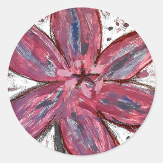 Sticker rond classique Lilium orientalis