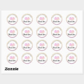 Sticker rond classique Lip Gloss Business logo (Feuille)