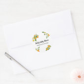 Sticker rond classique Little Cutie Baby shower (Enveloppe)