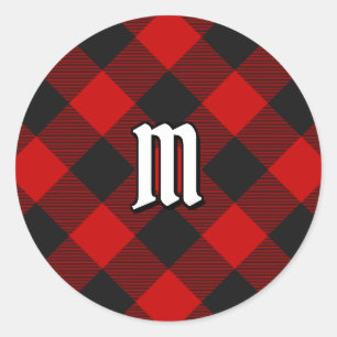 Sticker rond classique MacGregor Rob Roy Tartan