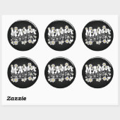 Sticker rond classique Mama Vibes (Feuille)